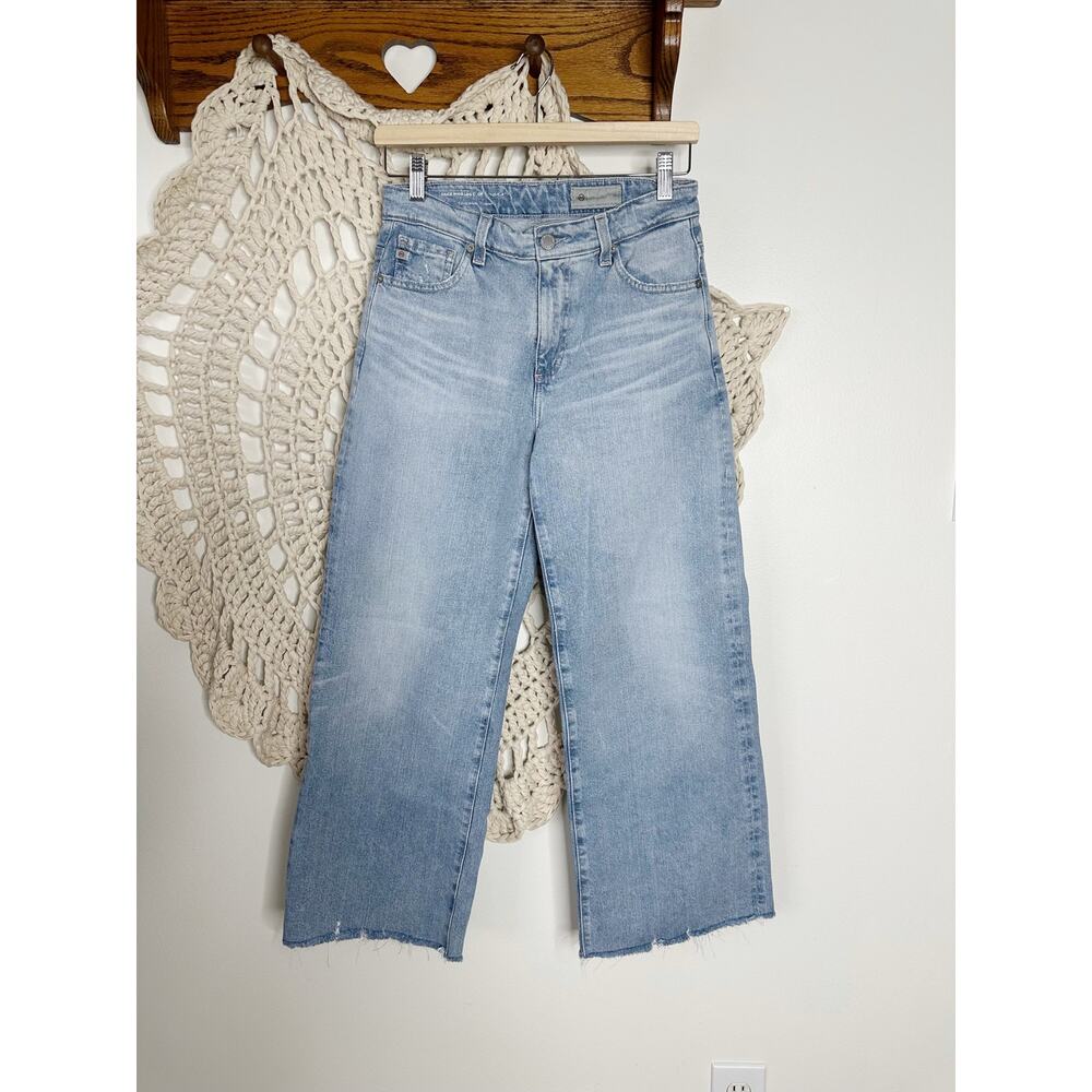 AG Jeans Adriano Goldschmeid Saige Wide Leg Crop High Rise Jeans Size 2/25